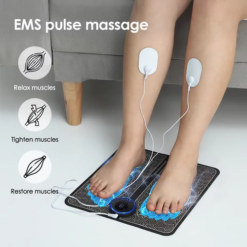 Foot Massage Pulse Sole Foot Massage Pad EMS Physiotherapy Pedicure Machine USB Charging Moving Foot Massager