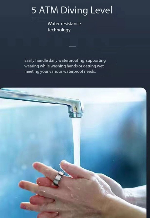 Multifunctional Smart Ring - Health Monitoring with Heart Rate/SpO2/Sleep Tracking & Bluetooth Connectivity
