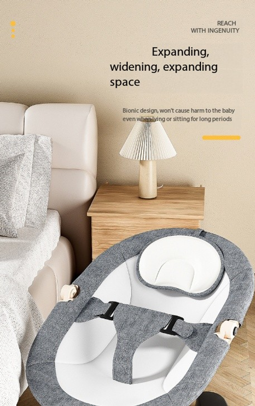 Baby Electric Rocking Chair - Auto Swing Newborn Lounger with Soothing Vibration & Music