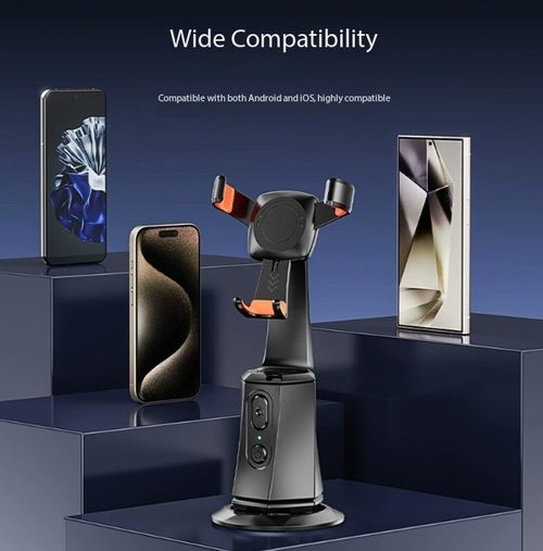 Auto-Tracking Phone Gimbal - AI Following Stand with Gravity Desktop Holder for Live Streaming