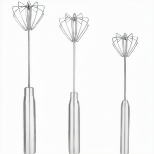 Small round tube handle stainless steel kitchenware Egg Beater Kitchen Tool Set