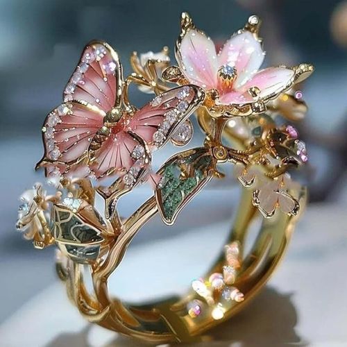 Ring butterfly ring boutique decorative fashion ring