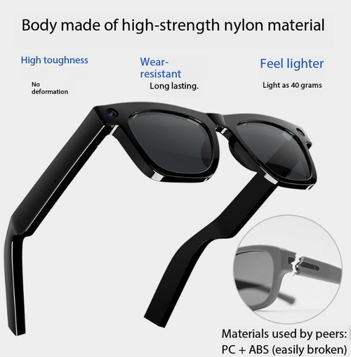 8MP AI Smart Bluetooth Glasses with Camera - Hands-Free Recording & Voice Control Wearable Tech