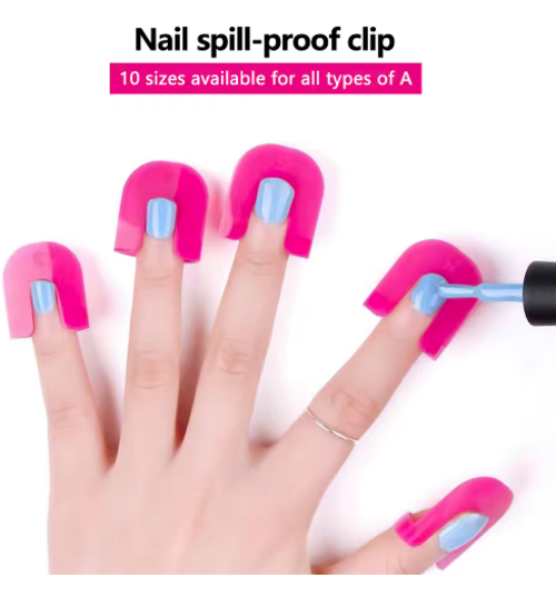 Nail Polish Guard Clips - Anti-Smudge Tools for French Gradient & Stamp Manicures