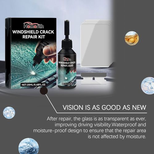 Professional Windshield Repair Kit - Car Glass Crack & Scratch Filling Liquid for DIY Fix