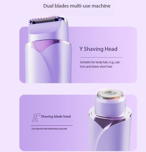 Dual-Head Hair Trimmer for Women - Electric Bikini & Body Shaver with Precision Trimmer