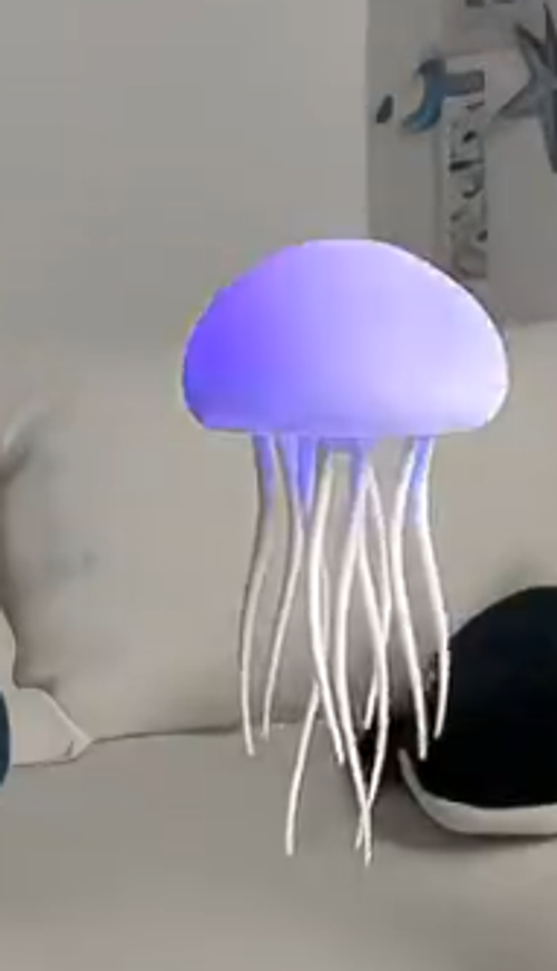 Smart voice-controlled jellyfish lamp, suspended atmosphere lamp, creative night light, smart tentacles, colorful gradient color