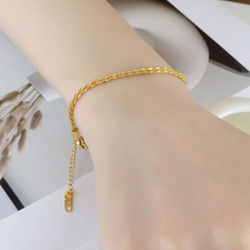 Titanium steel fashion broken gold bracelet women's light luxury simple bracelet ins exquisite all-match hand jewelry