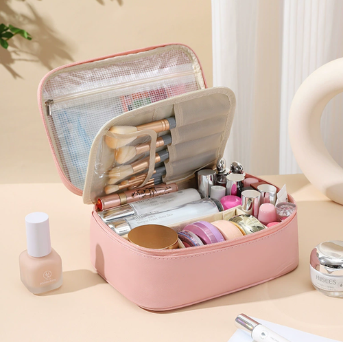 Women's cosmetic bag large capacity portable 2025 new light luxury high-end Internet celebrity travel cosmetic toiletry bag storage bag