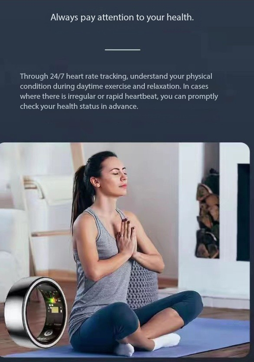 Multifunctional Smart Ring - Health Monitoring with Heart Rate/SpO2/Sleep Tracking & Bluetooth Connectivity