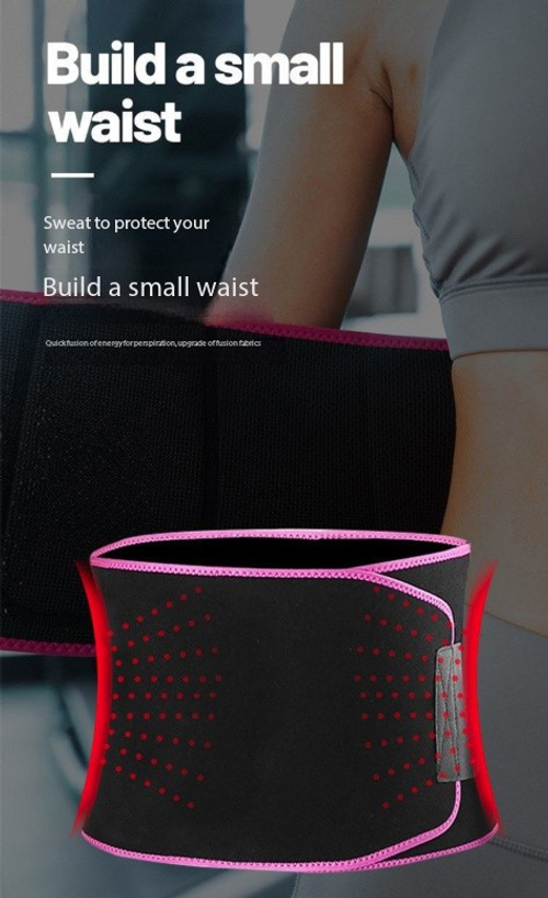 Workout Waist Belt for Yoga & Running - Breathable Sweat Enhancement Waist Trimmer