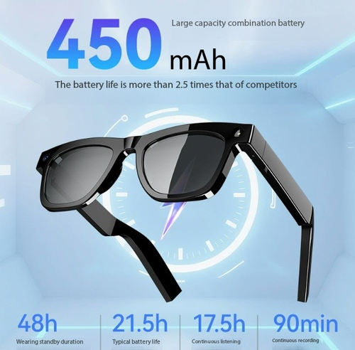 8MP AI Smart Bluetooth Glasses with Camera - Hands-Free Recording & Voice Control Wearable Tech
