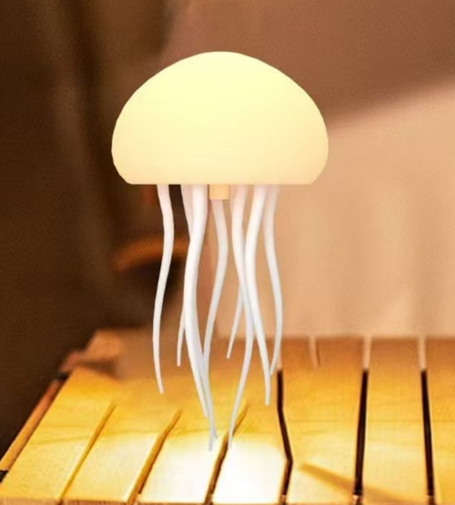 Smart voice-controlled jellyfish lamp, suspended atmosphere lamp, creative night light, smart tentacles, colorful gradient color