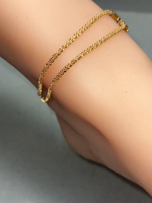 Summer beach style double-layer anklet