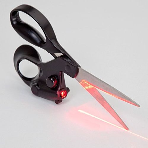 Laser scissors straight head stainless steel fabric scissors home curtain multifunctional laser straight line fabric industrial home
