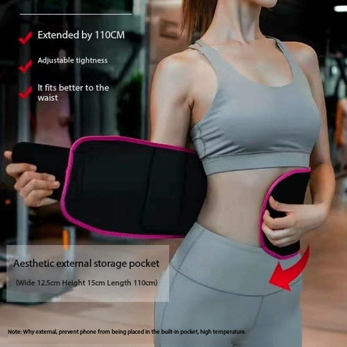 Workout Waist Belt for Yoga & Running - Breathable Sweat Enhancement Waist Trimmer