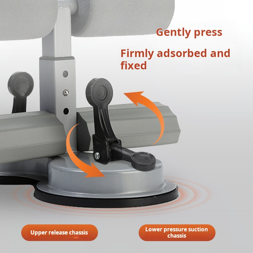 Sit-up assist device for abdominal muscle training for men and women with simple adjustment suction cup type holder for home abdominal training