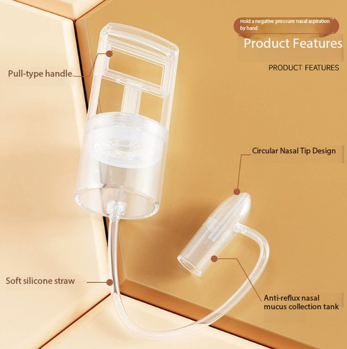 Large Vacuum Baby Nasal Aspirator - Gentle Mucus Suction for Infant Congestion Relief