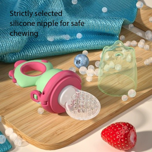 Dinosaur Baby Food Feeder - Push-Pop Fresh Fruit Teether with Dino Design