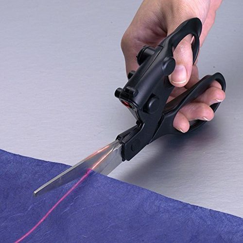 Laser scissors straight head stainless steel fabric scissors home curtain multifunctional laser straight line fabric industrial home