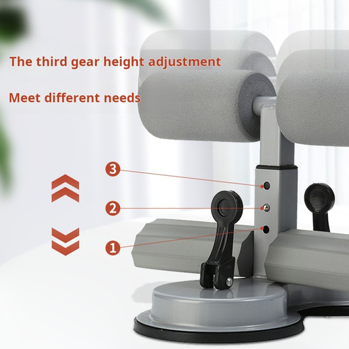 Sit-up assist device for abdominal muscle training for men and women with simple adjustment suction cup type holder for home abdominal training