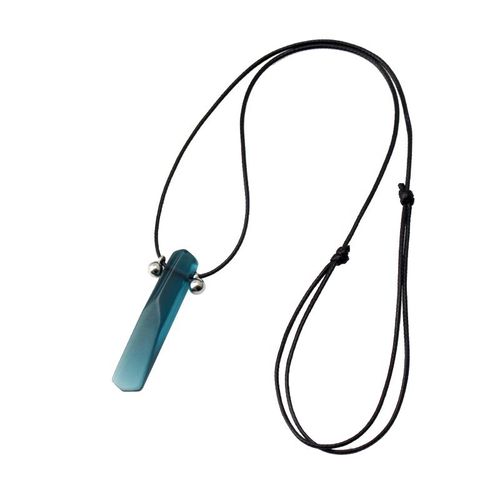 Second dimension imitation jade pendant necklace simple adjustable neck chain