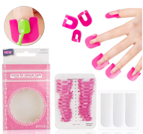 Nail Polish Guard Clips - Anti-Smudge Tools for French Gradient & Stamp Manicures