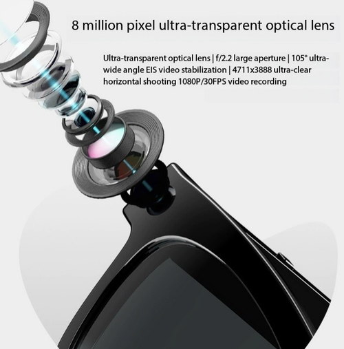 8MP AI Smart Bluetooth Glasses with Camera - Hands-Free Recording & Voice Control Wearable Tech