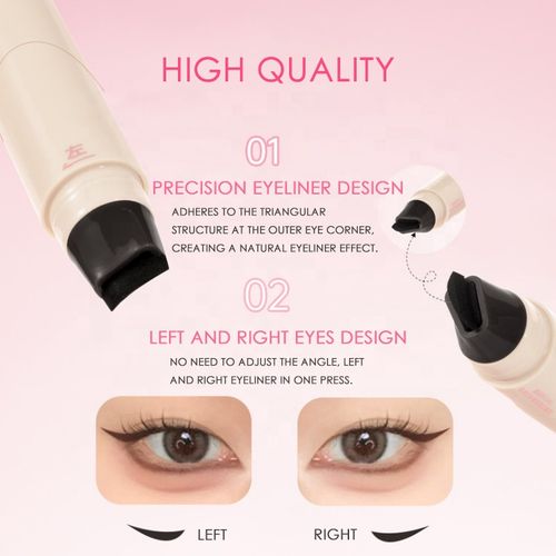 Rotating eyeliner stamp pen natural long-lasting quick-drying waterproof and sweat-proof one-print molding double-head eyeliner stamp