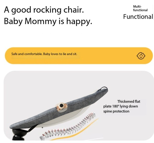 Baby Electric Rocking Chair - Auto Swing Newborn Lounger with Soothing Vibration & Music