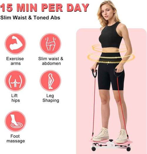 Home use silent waist twisting plate - rope dancing slim waist machine - fat burning plastic abdominal fitness rotating machine