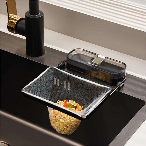 Suction cup sink filter rack household kitchen sink anti-clogging kitchen waste leftovers drain rack