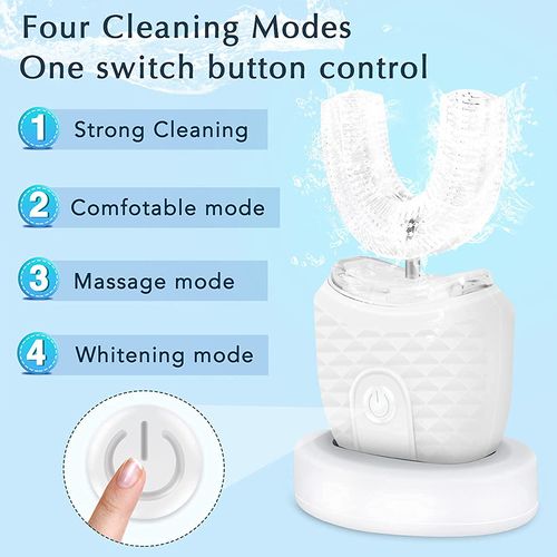 Rechargeable electric toothbrush with ultrasonic sweeping and rotating function