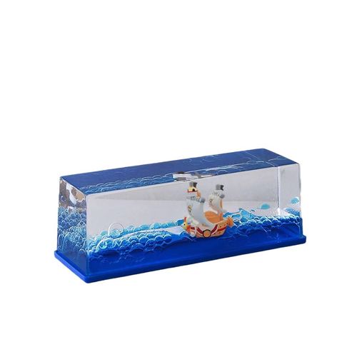 Drifting boat desktop ornaments One Piece ornaments cruise ship fluid drift bottle