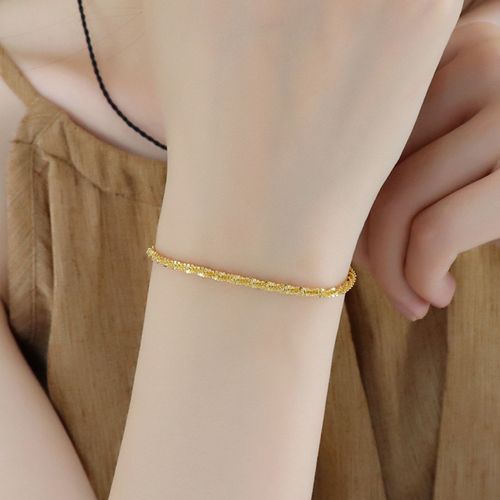 Titanium steel fashion broken gold bracelet women's light luxury simple bracelet ins exquisite all-match hand jewelry