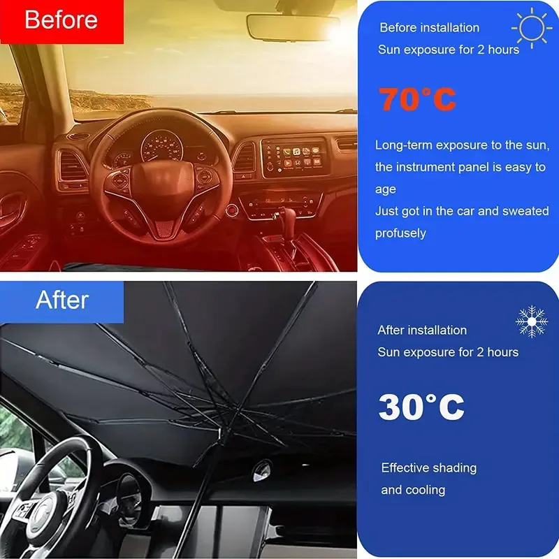 Stay Cool Under the Sun! 🚗☀️ Car Windshield Sun Shade for Ghana – Block Heat & Protect Your Car!