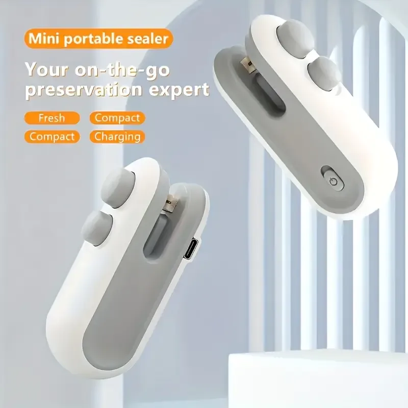 🔒 Portable Snack Sealer – Keep Your Food Fresh Anywhere! 🍪✈️
