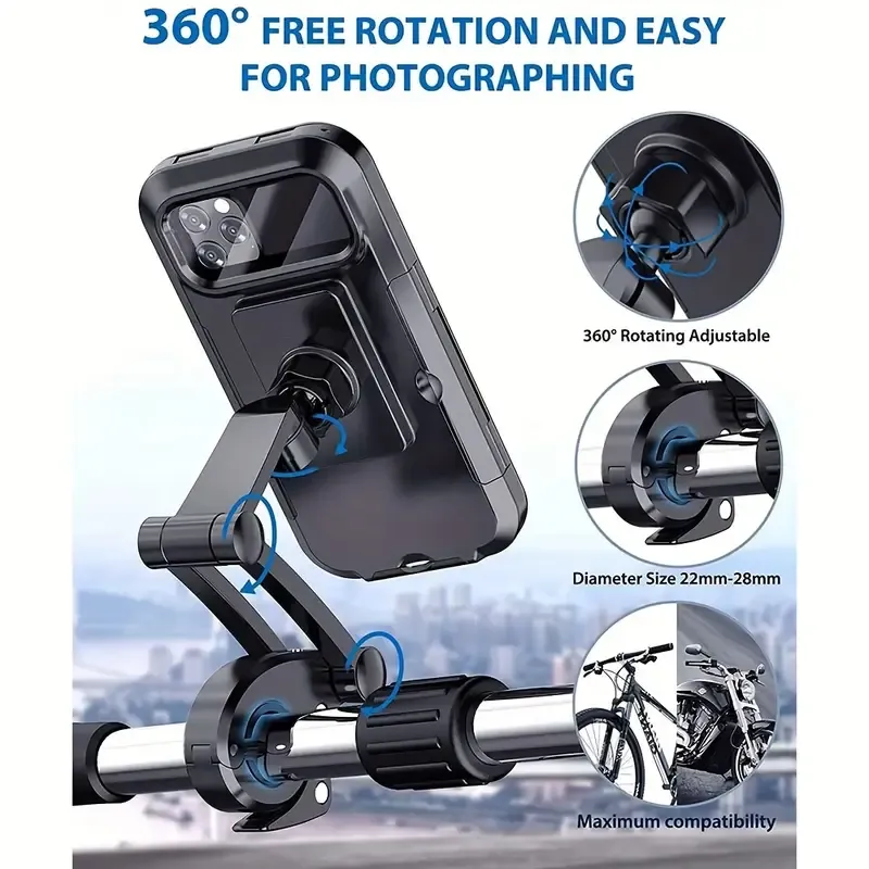 Best Waterproof Motorcycle Phone Mount for Ghana – Secure, Anti-Slip & Rainproof!"*
