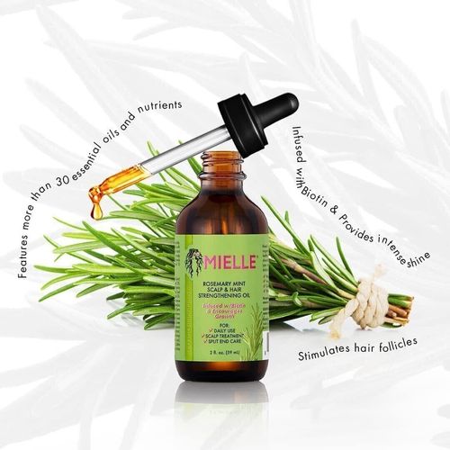 "MIELLE Rosemary Mint Hair Oil Ghana 🇬🇭 | Growth + Moisture for Natural Hair - Get 2X Length Now!