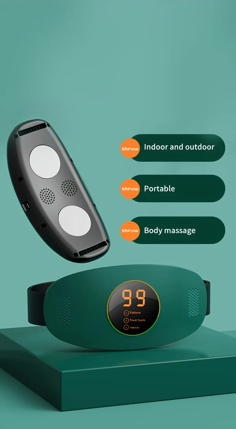 Rechargeable Waist Massager with Heat – Portable Back Pain Relief – Best for Ghana