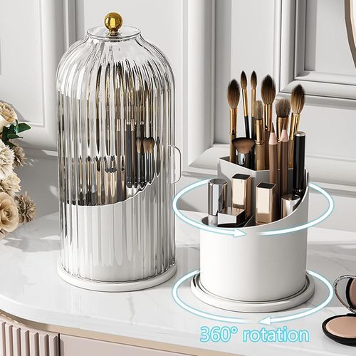 360° Rotating Makeup Brush Holder – Stylish Organizer for Brushes, Ghana Beauty Essentials
