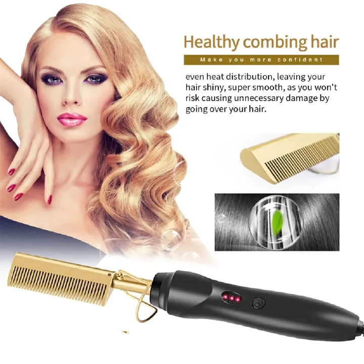 Electric Heated Comb Ghana - Salon-Quality Hair Straightening at Home"