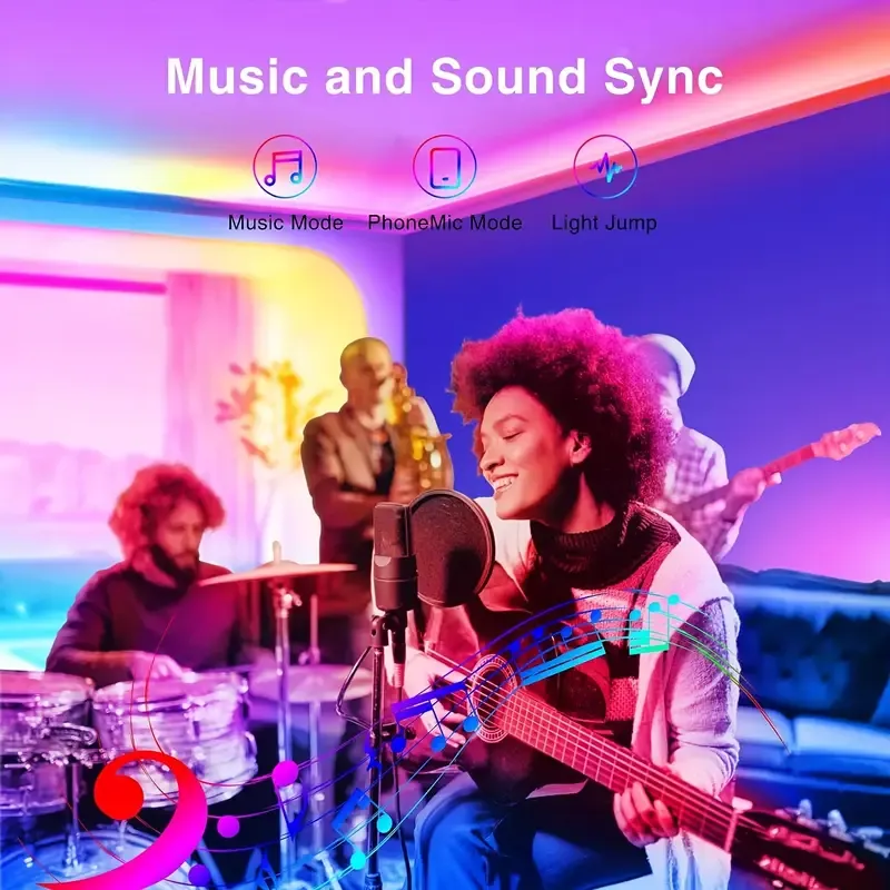 Bluetooth RGB LED Strip Lights – 16M Colors, Smart App Control – Perfect for Home & Parties