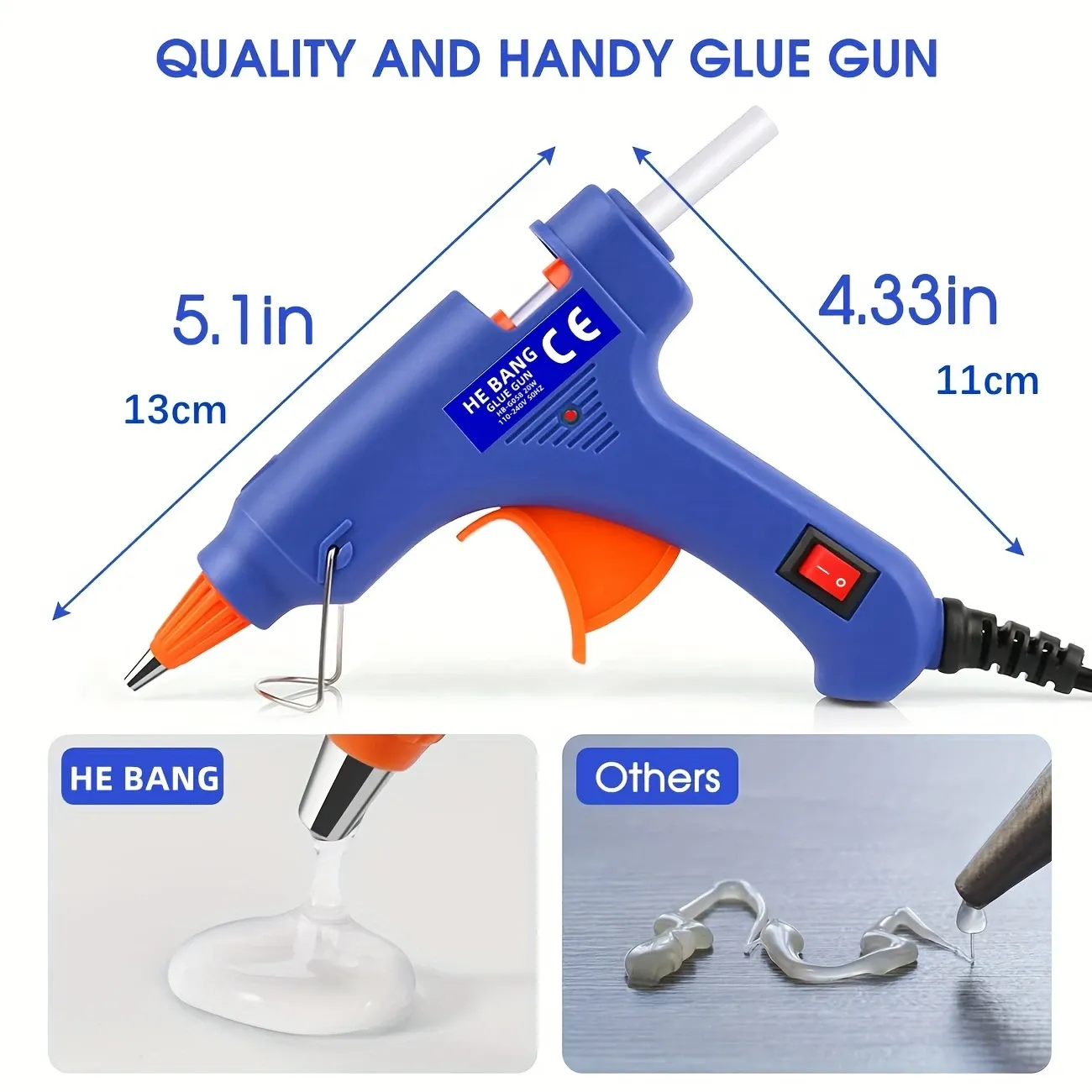 Hot Glue Gun Kit with 30 Glue Sticks – Fast Bonding for DIY, Repairs & Crafts – Best in Ghana
