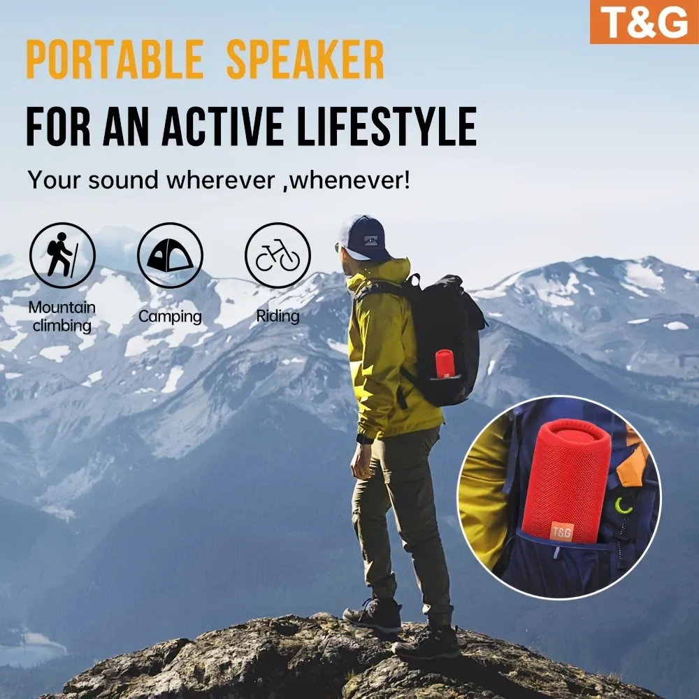 "T&G Mini Bluetooth Speaker – Portable, Waterproof & Loud Bass Wireless Speaker | Best for Travel & Parties in Ghana"