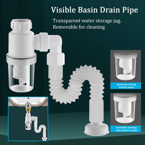 Anti-Clog Drain Hose Ghana – Odor-Free, Flexible & Easy-Install Sink/Shower Filter Pipe