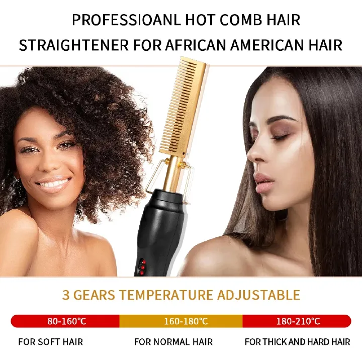 Electric Heated Comb Ghana - Salon-Quality Hair Straightening at Home"