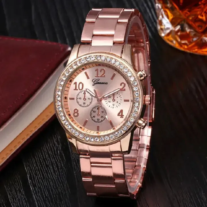 Stylish Diamond-Studded Women’s Watch – Water-Resistant, Elegant & Affordable – Best Ladies Watch in Ghana