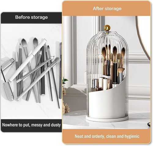 360° Rotating Makeup Brush Holder – Stylish Organizer for Brushes, Ghana Beauty Essentials