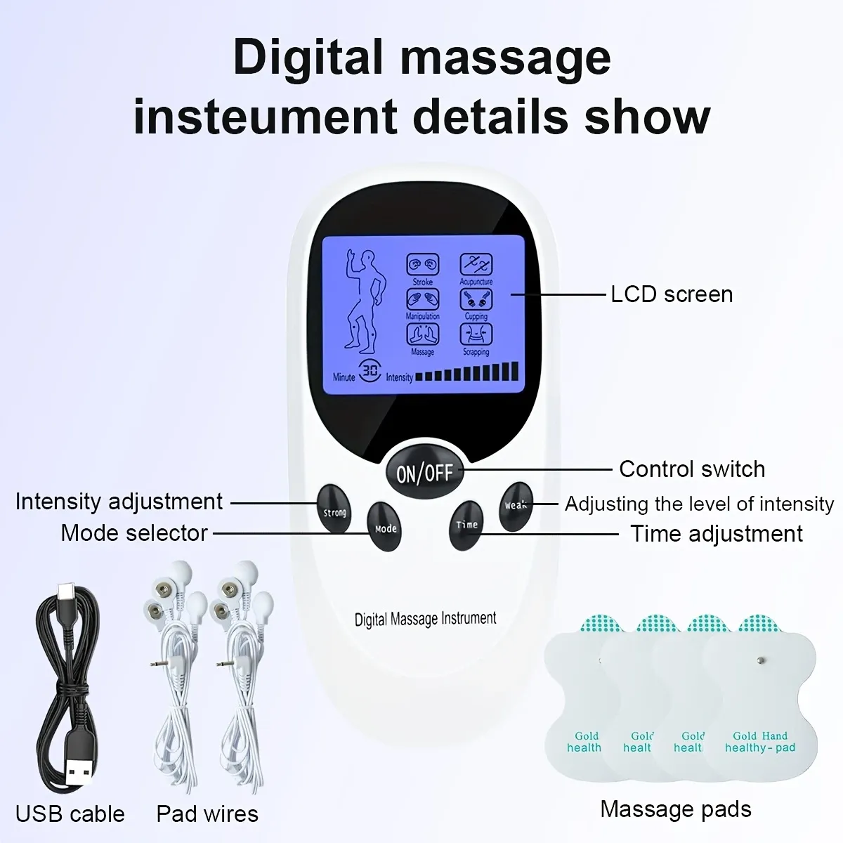 Dual-Channel Muscle Massager – Portable Pain Relief for Ghana!
